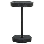 vidaXL Patio Bar Set 3 Piece, Kitchen Bar Table Set with 2 Stools, Wicker Outdoor Bar Set for Backyard Patio, Black Poly Rattan and Solid Wood Acacia