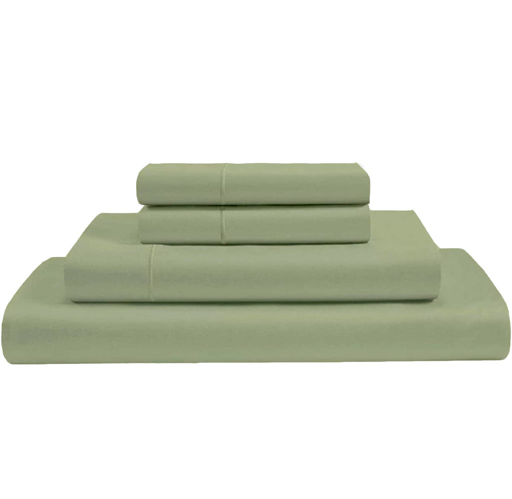 Mygiza Sheets,100% Certified Giza Egyptian Cotton Sheets-Twin Size Giza Cotton Sheets Set To Fit Upto 15 Inches Deep Mattress (4 Pcs) Sage