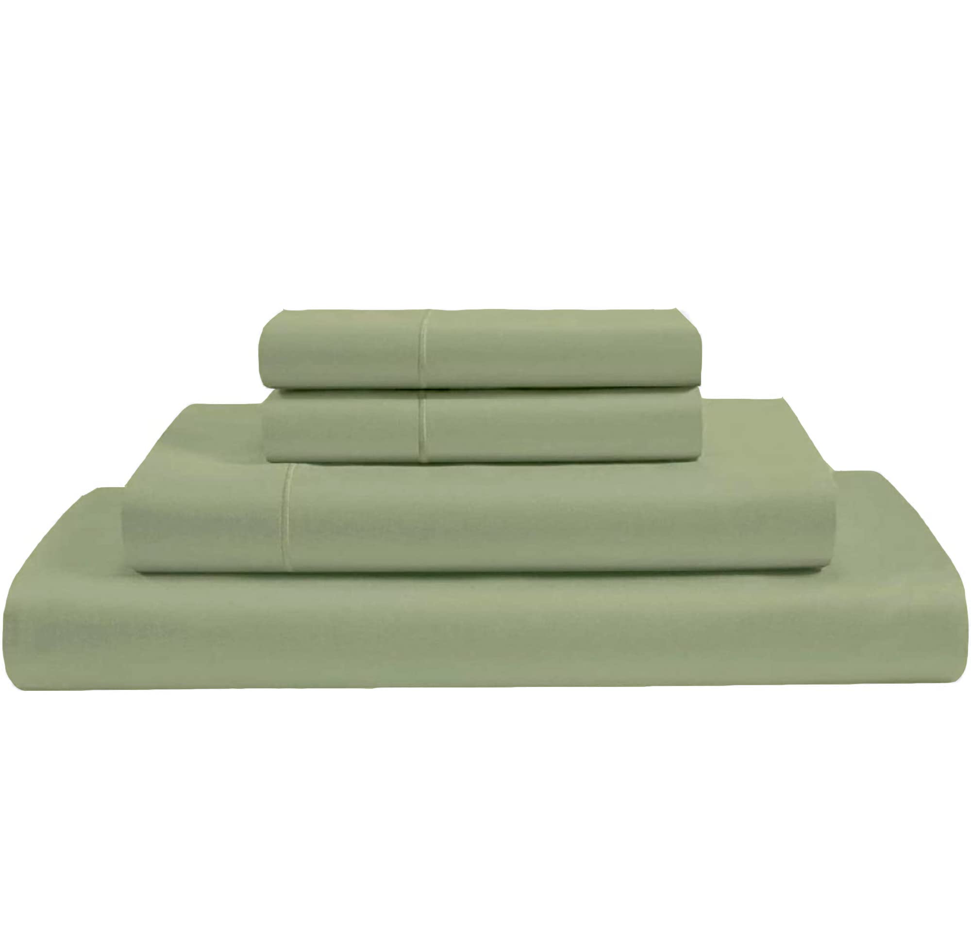 Mygiza Sheets,100% Certified Giza Egyptian Cotton Sheets-Twin Size Giza Cotton Sheets Set To Fit Upto 15 Inches Deep Mattress (4 Pcs) Sage