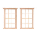 DOITOOL 2Pcs 1: 12 Dollhouse Window Frame Dollhouse Miniature Furniture Mini Wooden Window Frame DIY Dollhouse Bedroom Accessori