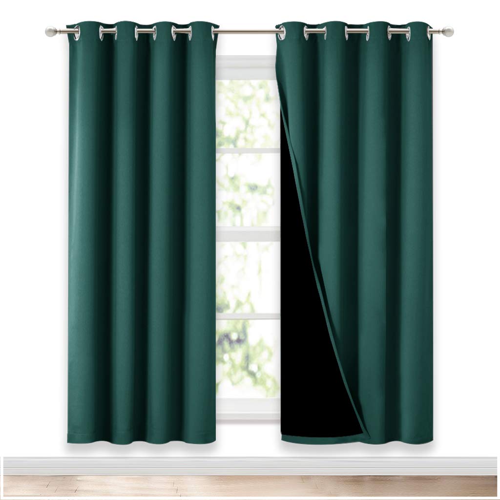 Nicetown Full Shade Curtain Panel, Energy Smart & Noise Blocking Out Blackout Drape For Apartment Window, Thermal Insulated Gues