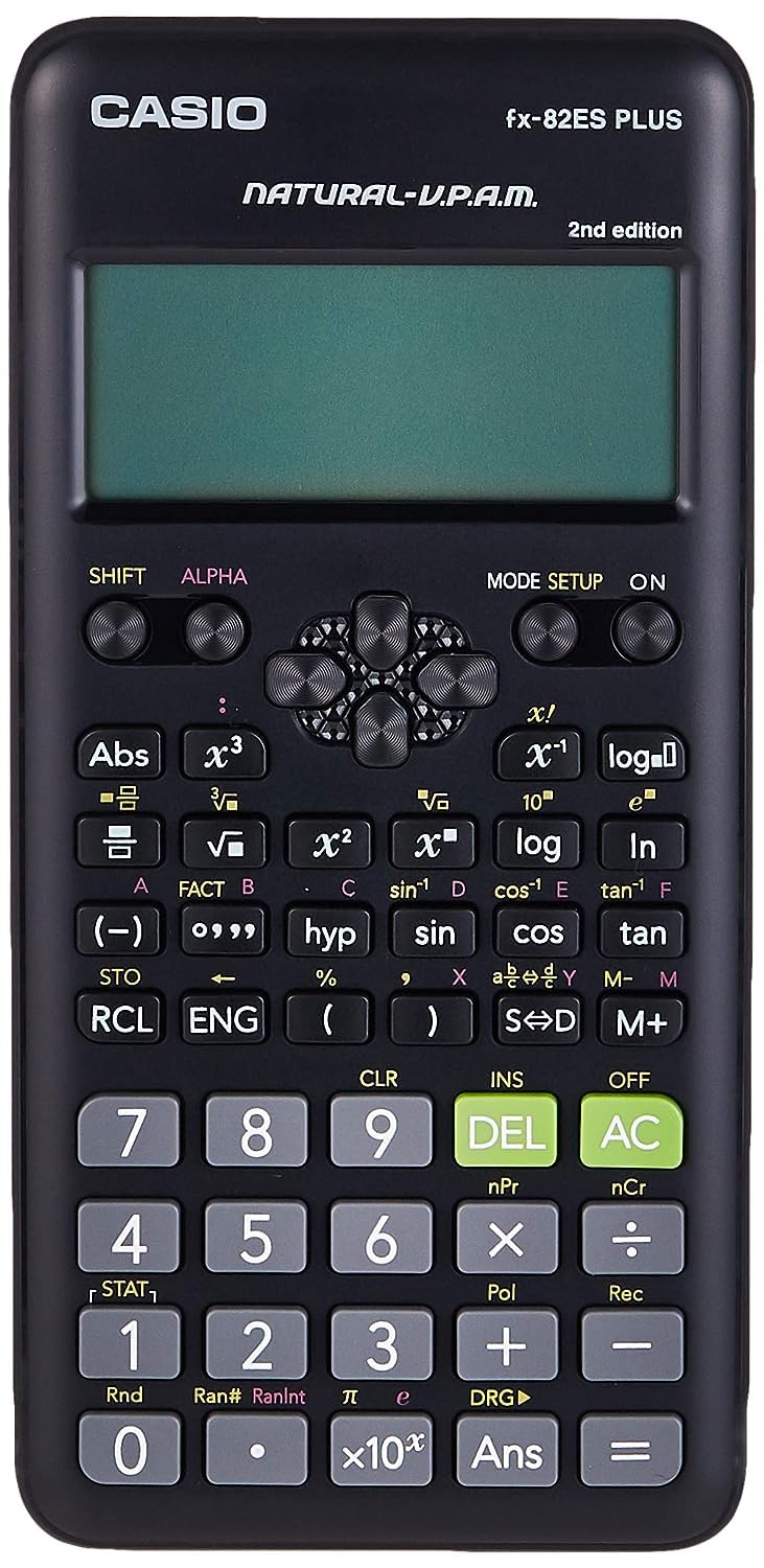 Casio Fx-82Es Fx82Es Plus Bk Display Scientific Calculations Calculator With 252 Functions