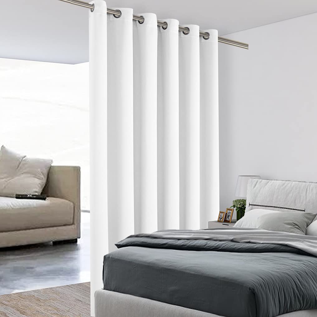 BONZER Room Divider Curtain Screen Partitions Total Privacy Wall Wide Blackout Curtains for Shared Room, 96L x 70W Inch (8L x 5.