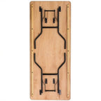 Flash Furniture Gael 8-Foot Rectangular Wood Folding Banquet Table with Clear Coated Finished Top