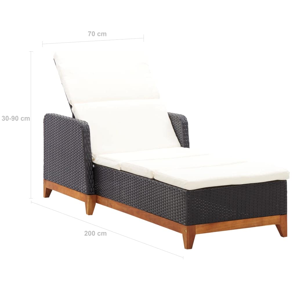 vidaXL Weather-Resistant Sun Lounger - Thumbnail 3