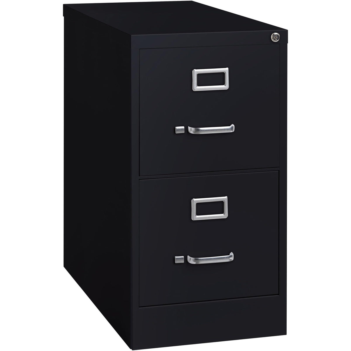 Lorell 2-Drawer Vertical File With Lock, 15 By 25 By 28-3/8-Inch, Black