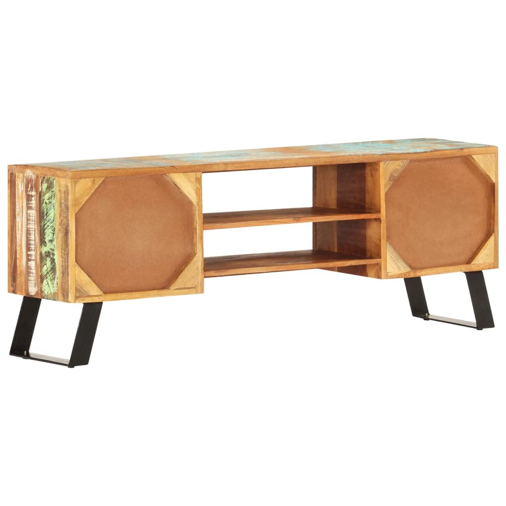 vidaXL TV Stand, TV Unit for Living Room Bedroom, Sideboard with Shelves, TV Console Entertainment Center, Retro Style, Solid Reclaimed Wood