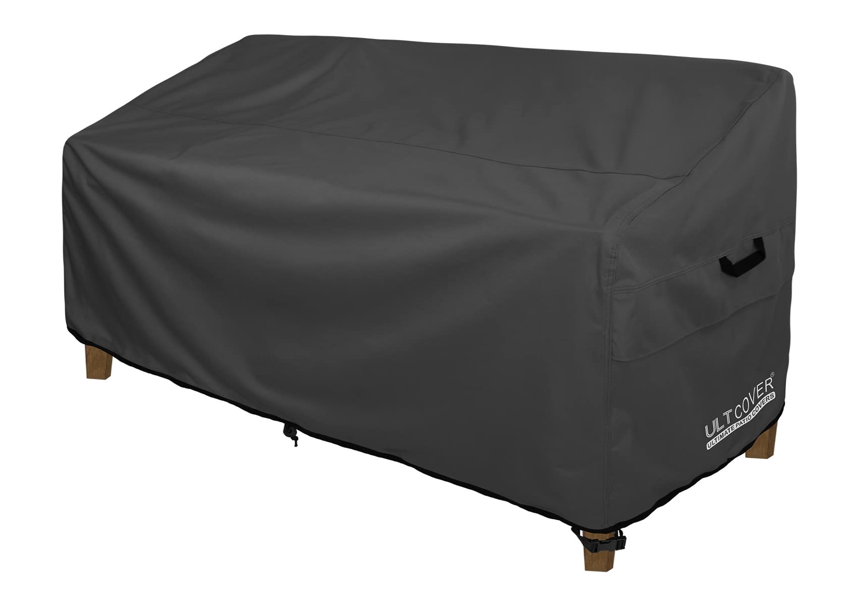 Ultcover Patio Furniture Sofa Cover 102W X 35D X 35H Inch Waterproof Outdoor 4-Seater Couch Cover, Black