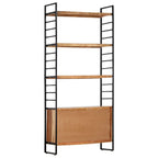 vidaXL 4-Tier Bookcase 31.5"x11.8"x70.9" Solid Acacia Wood