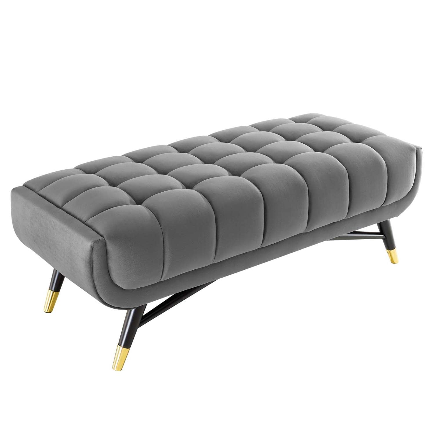 Modway Adept 47.5&quot; Performance Velvet Bench In Gray