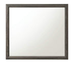 Acme Valdemar Rectangular Wooden Frame Bedroom Mirror In Weathered Gray