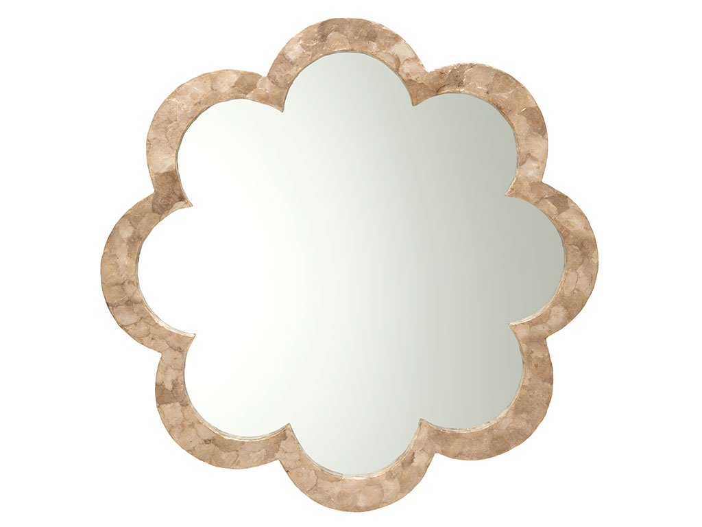 KOUBOO 1040127 Flower Capiz Seashell Wall Mirror, Gold