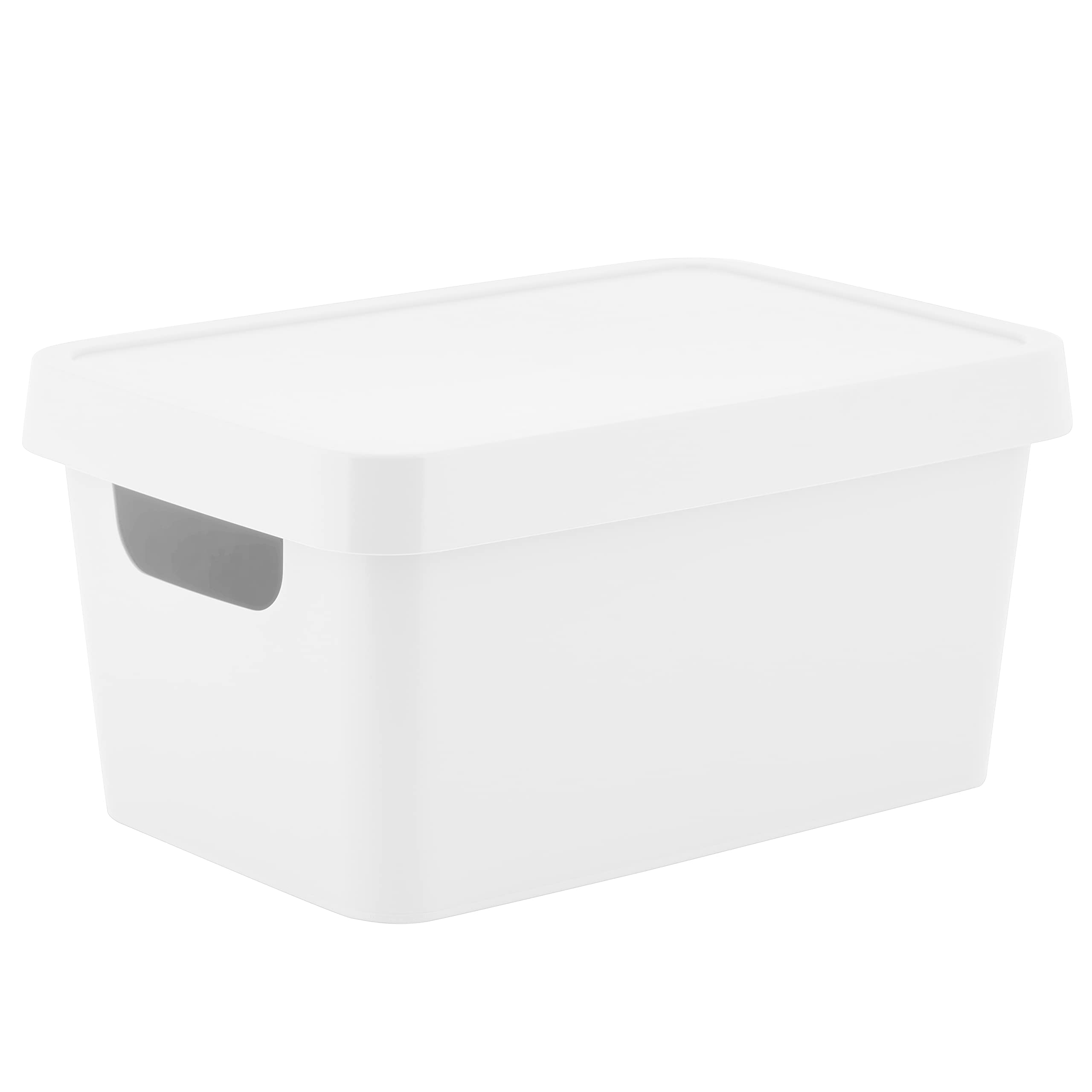 Simplify Small Vinto Storage Box | Click Tight Lid | Dimensions: 9.76'' x 6.69'' x 4.84'' | Stackable | Home Organization | 2 Ha