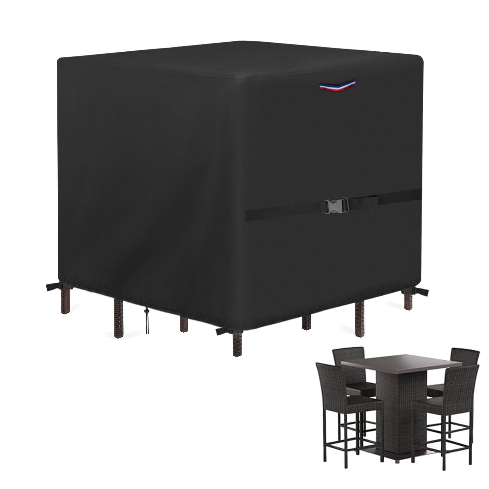 5 Pieces Patio Dining Set Cover, Waterproof Square Patio Table And Chairs Set Covers Heavy Duty Outdoor Furniture Set Cover - 66