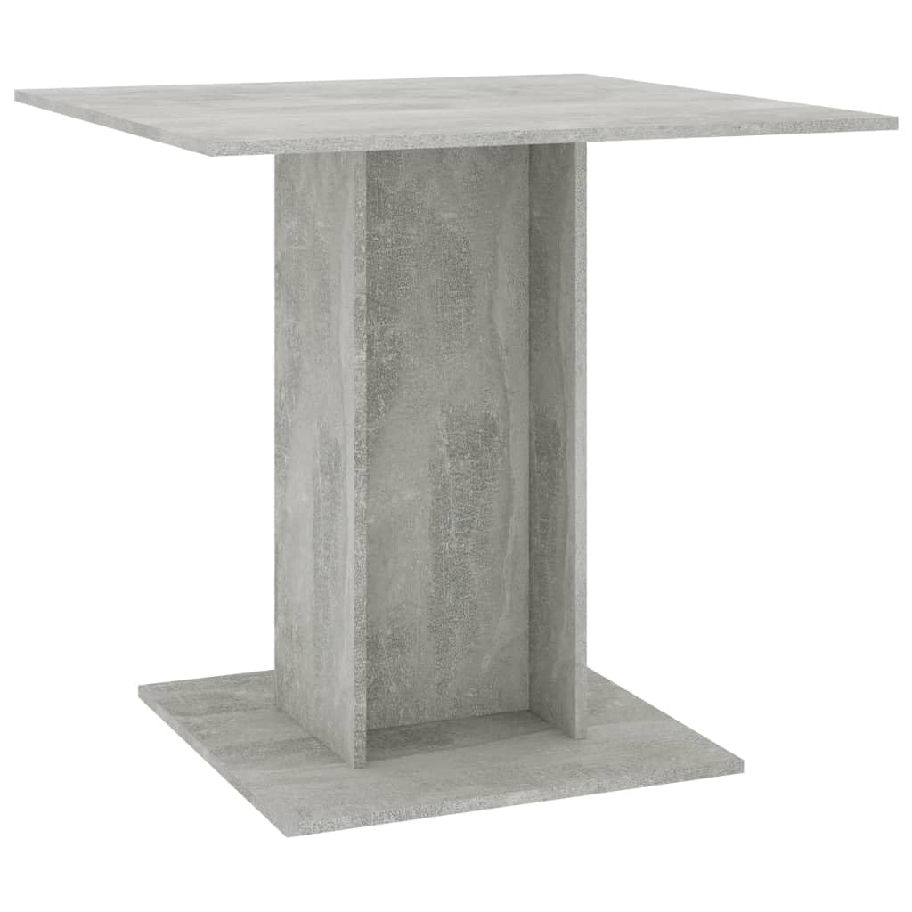 vidaXL Modern Square Dining Table – Concrete Gray Engineered Wood – Minimalistic Design – Easy Clean and Maintenance