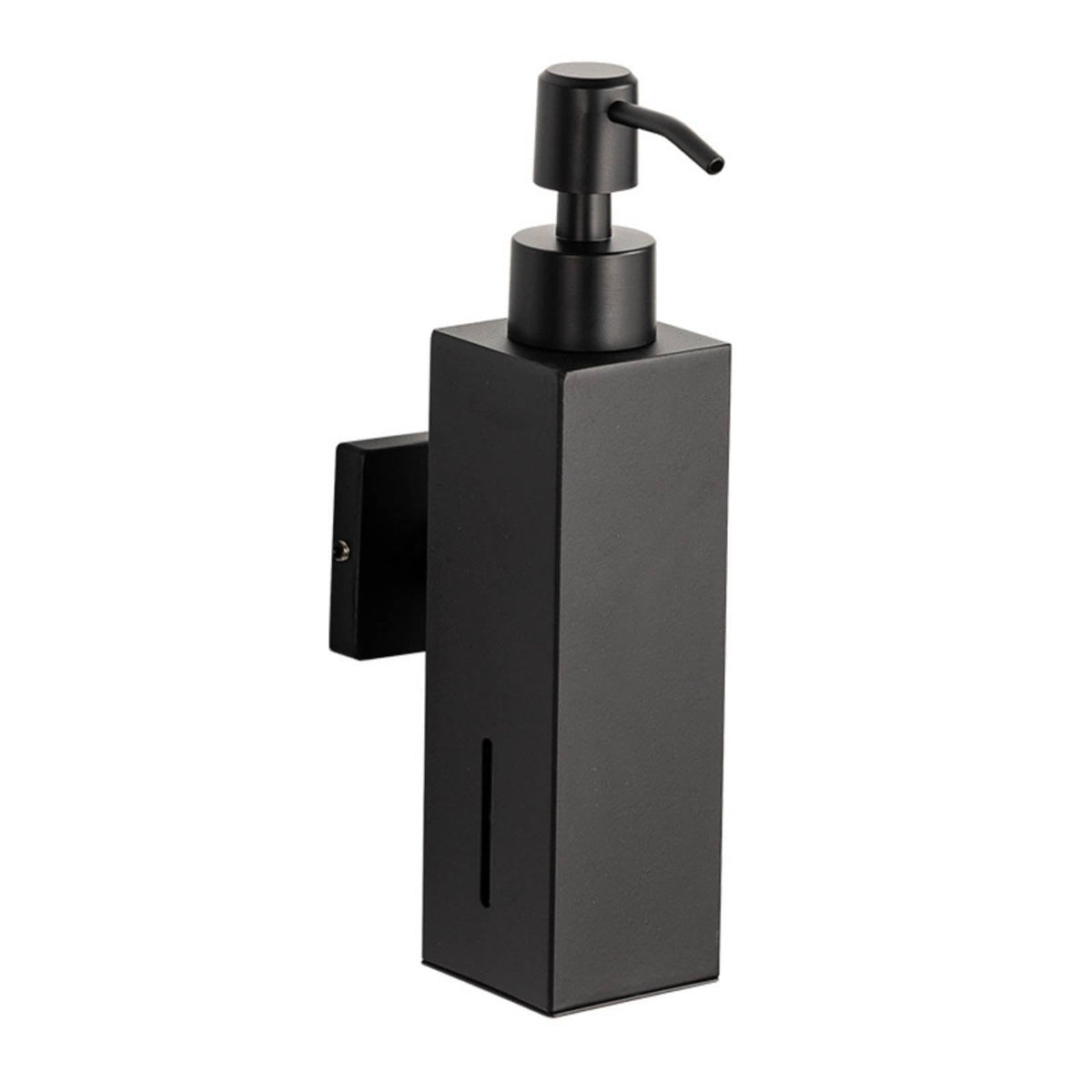 TRENDIVIBE Wall Mounted Soap Dispenser Manual Hand Soap Pump Refillable Shower Gel Container for Hotel, Office, Kitchen Black