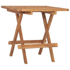 vidaXL 3 Piece Folding Patio Dining Set - Teak Wood Outdoor Furniture with Cushions - Compact, Durable, No Assembly Needed