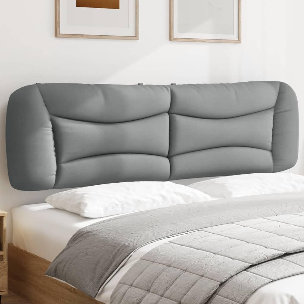 vidaXL Upholstered Headboard Cushion in Light Gray - Breathable Fabric, PP Fiber Filling, Wall-Mountable Design, Perfect for Bedroom Decor, Fits 76 Beds