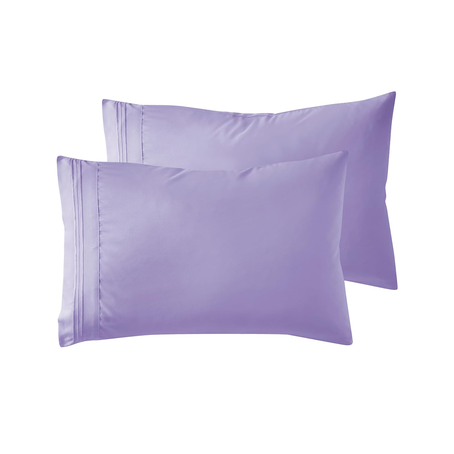 Nestl Lavender Pillow Cases Queen Size Set Of 2, Soft Queen Pillow Case, 1800 Microfiber Queen Pillow Cases 2, Pillowcases Queen, Envelope Closure Pillowcase, Pillow Covers Queen Size, 20X30 Inches
