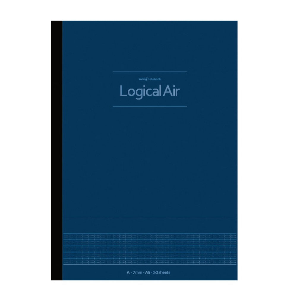 Nakabayashi No-A512A-Db Logical Air Lightweight Notebook, A-Ruled, A5, Dark Blue