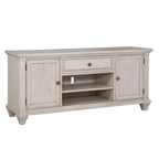 American Woodcrafters Sedona Off White Vintage Style 66-Inch Wood Tv Console