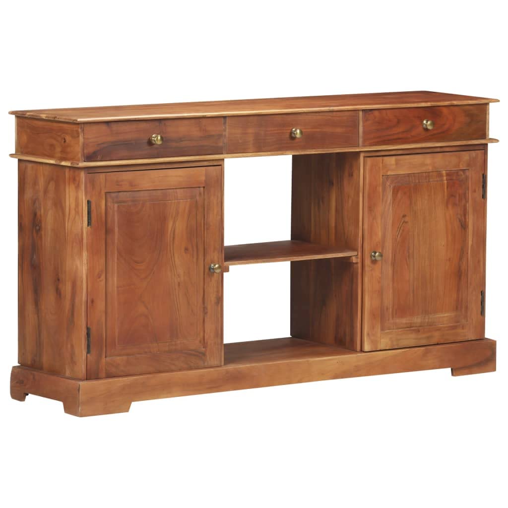 vidaXL Sideboard 53.1&quot;x13.8&quot;x29.5&quot; Solid Acacia Wood