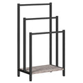 HOOBRO Free Standing Towel Rack, 3 Tier Blanket Rack, Blanket Holder for Bathroom, 16.9 L x 11 W x 31.9 H, Industrial Metal Dryi