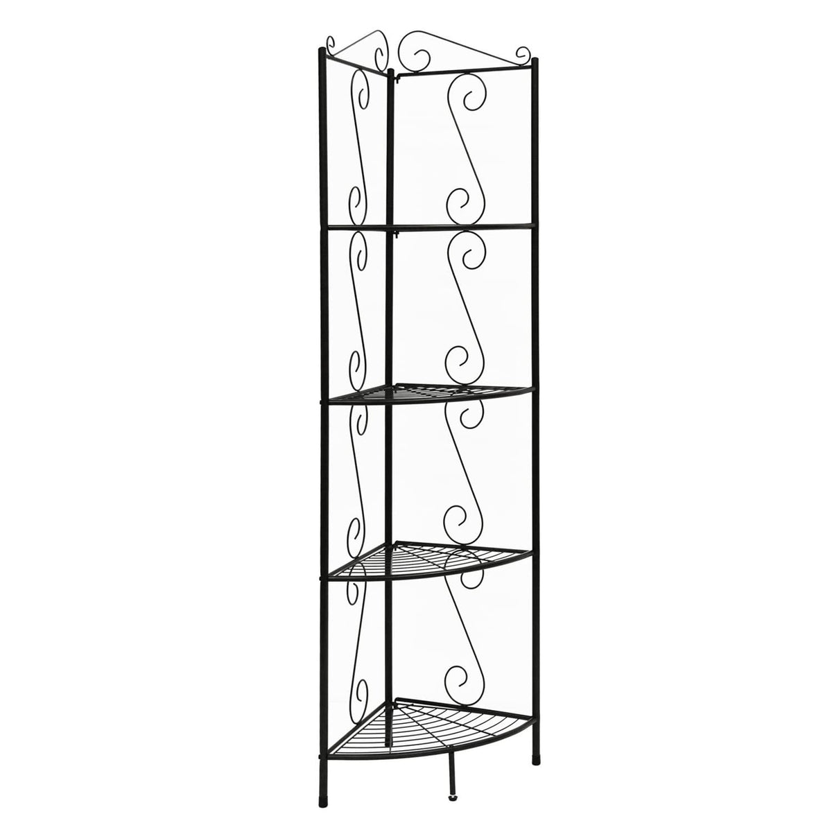 Coaster Home Furnishings Corner Bookcase with Decorative Scrolls Copper