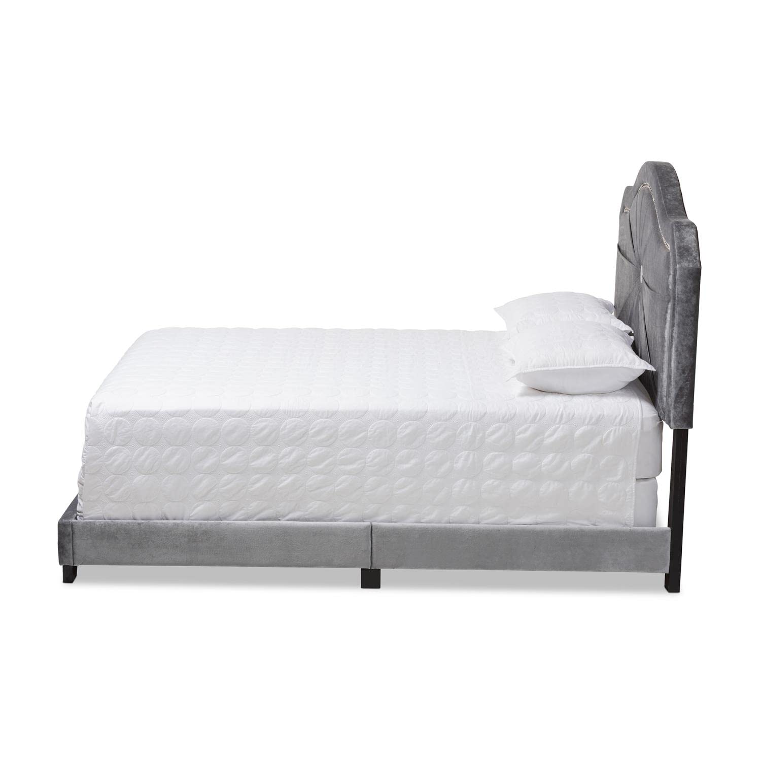 Baxton Studio Embla Upholstered King Size Bed - Thumbnail 3