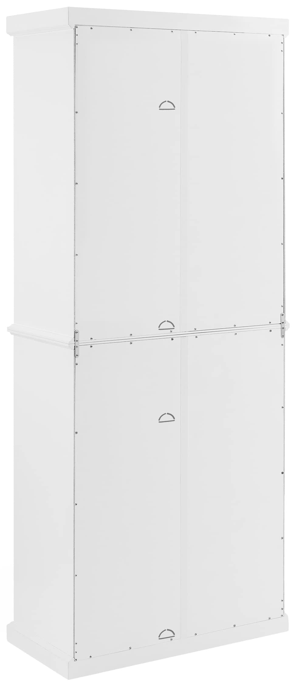 Crosley Furniture Cecily Tall Pantry Storage Cabinet With Shelves For Kitchen Or Laundry Room, White/Matte Black