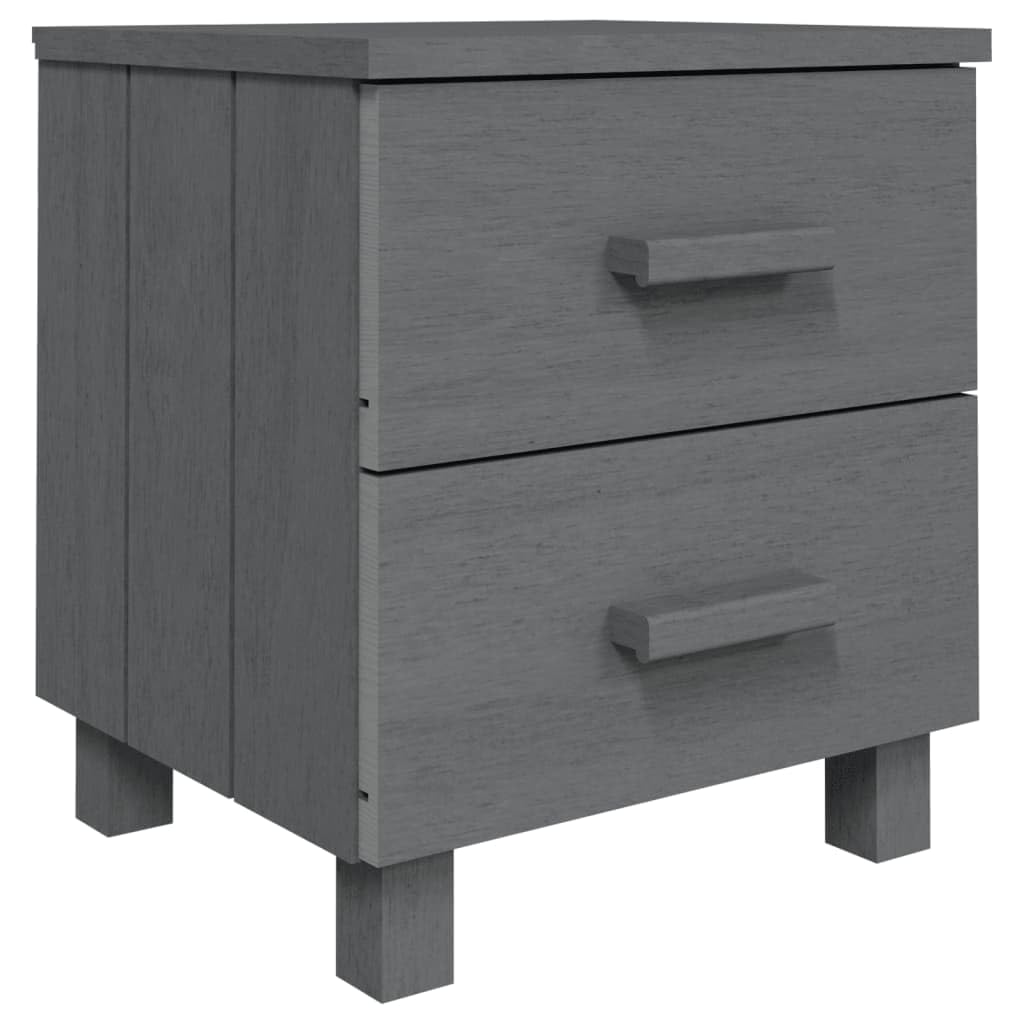 Bedside Cabinets 2 pcs Dark Gray 15.7&quot;x13.8&quot;x17.5&quot; Solid Pinewood