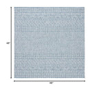 Safavieh Courtyard Collection 4' Square Grey/Blue Cy8235 Indoor/ Outside Waterproof Easy Cleansingpatio Backyard Mudroom Area Mat