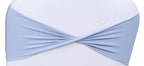 Mds Pack Of 10 Spandex Chair Sashes Bow Sash Elastic Chair Bands Ties Without Buckle For Wedding And Events Decoration Spandex Slider Sashes Bow - Baby Blue