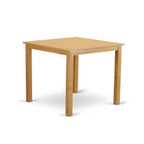 East West Furniture CFPB5-OAK-W 5 Piece Kitchen Counter Set Includes a Square Dining Room Table and 4 Dining Chairs, 42x42 Inch, Oak