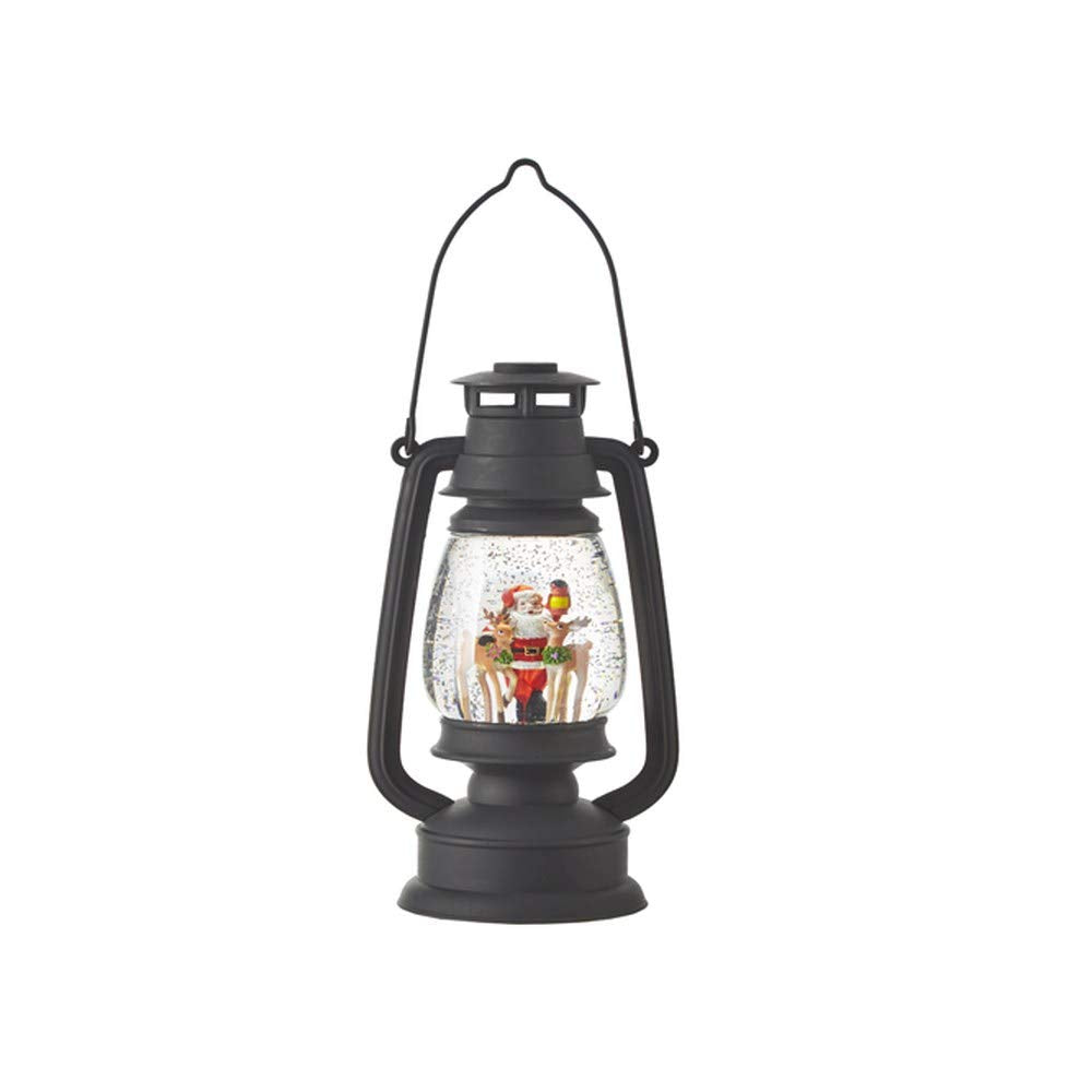 RAZ Imports 2021 Holiday Water Lanterns 10 Santa with Deer Lighted Water Lantern