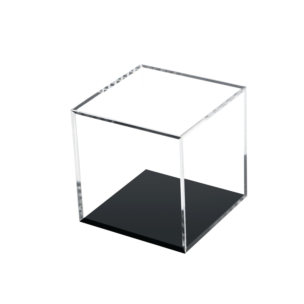 Kcgani Clear Acrylic Boxes for Collectibles Display, Removable Countertop Storage Box Cube Organizer Stand Riser, Dustproof Prot