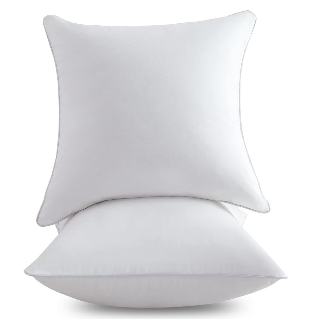 Favriq 18 X 18 Pillow Inserts (Set Of 2) - 18 Inch Square Interior Sofa Throw Pillow With 100% Cotton Cover - Decorative Pillow