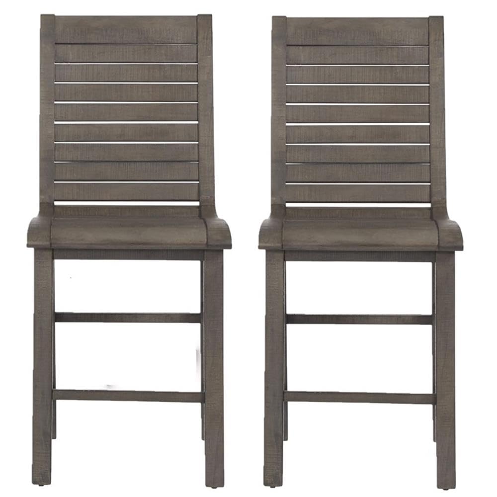 Progressive Furniture Willow Counter Chair (2/Ctn), Dark Gray