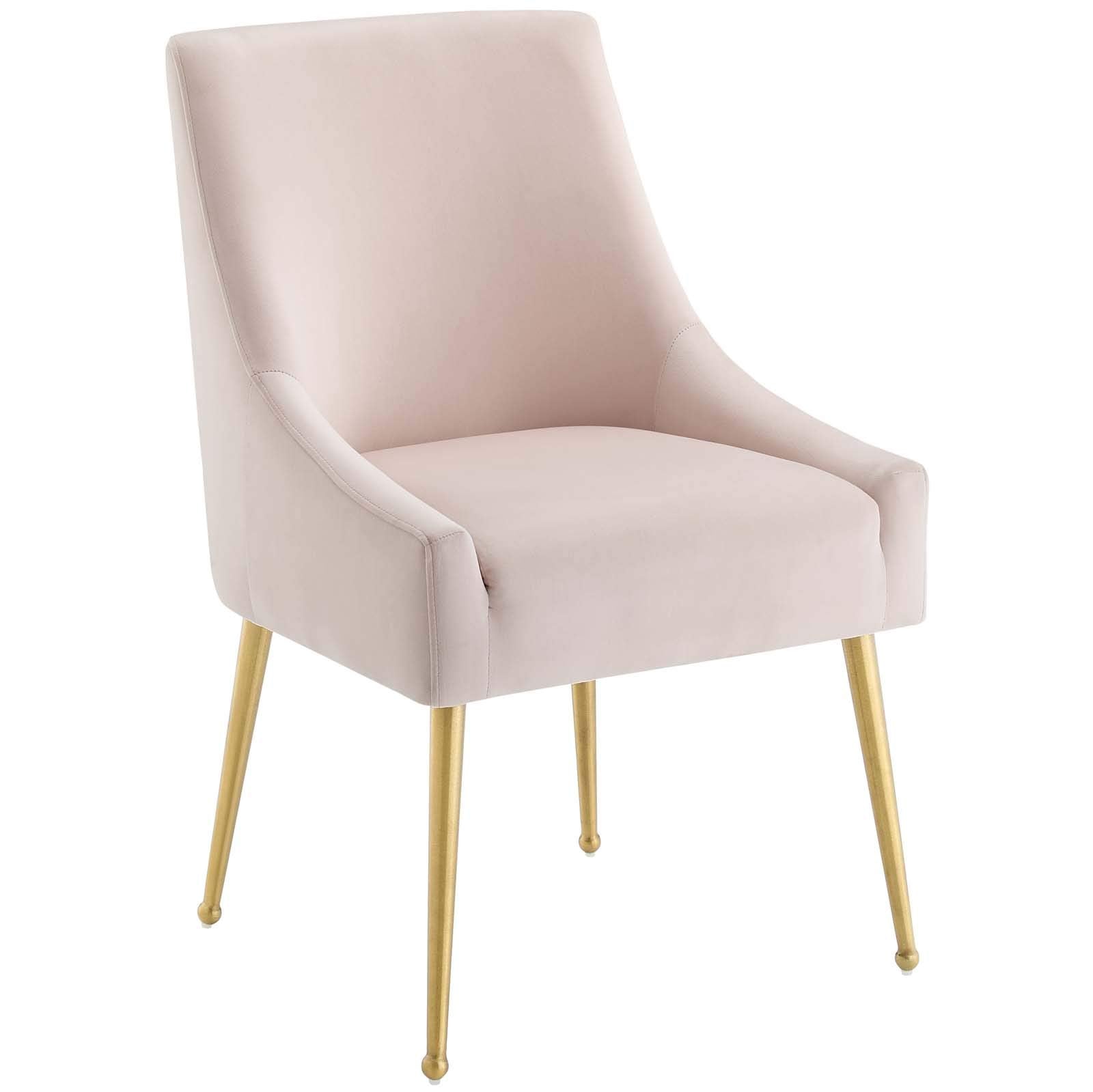 Modway Discern Upholstered Performance Velvet Dining Chair, Pink