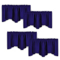 NICETOWN Navy Blue Blackout Valance Curtains - Modern Design 52 inches by 18 inches Scalloped Rod Pocket Window Drapes/Draperies