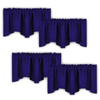 NICETOWN Navy Blue Blackout Valance Curtains - Modern Design 52 inches by 18 inches Scalloped Rod Pocket Window Drapes/Draperies