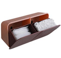 Store 2508 Wall Mounted Holder For Cotton Swabs, Cotton Ball QTip Dispenser For Bathroom Or Wardrobe Storage (Brown)