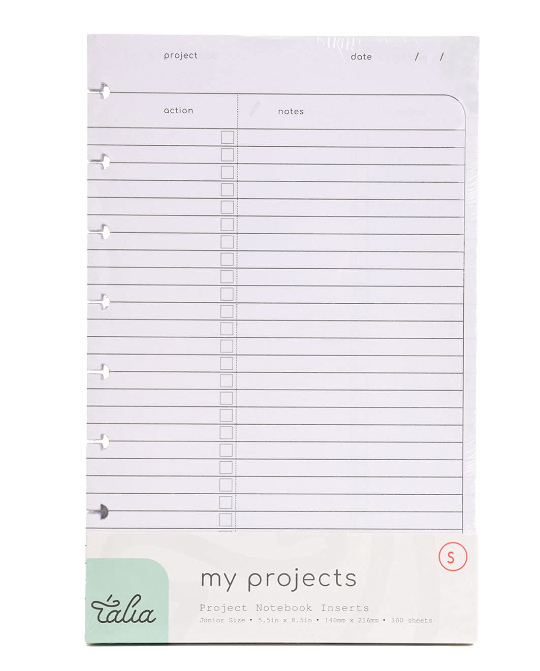 Talia Discbound Notebook Refills (Project Layout, Junior (5.5In X 8.5In))