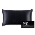 Slip Silk King Pillowcase, Black (20 x 36) - 100% Pure 22 Momme Mulberry Silk Pillowcase - Anti-Aging, Anti-BedHead, Anti-Sleep 