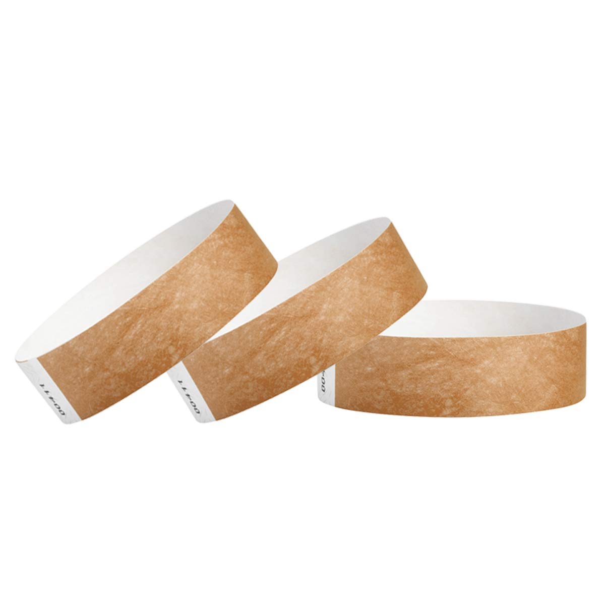 Wristco Mocha Tyvek Wristbands For Events - 200 Count - Comfortable Tear Resistant Paper Bracelets Id Wrist Bands For Concerts F