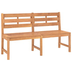 vidaXL Solid Teak Wood Patio Bench - Waterproof Outdoor Seating with Refined Look and Warm Color, Fit for Garden or Patio, 44.9 Inches