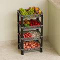 Sb Value Mart 4Layer Multipurpose Plastic Kitchen Storage Rack | Vegetable Basket Organizer | Stackable Stand For Home, Pantry,