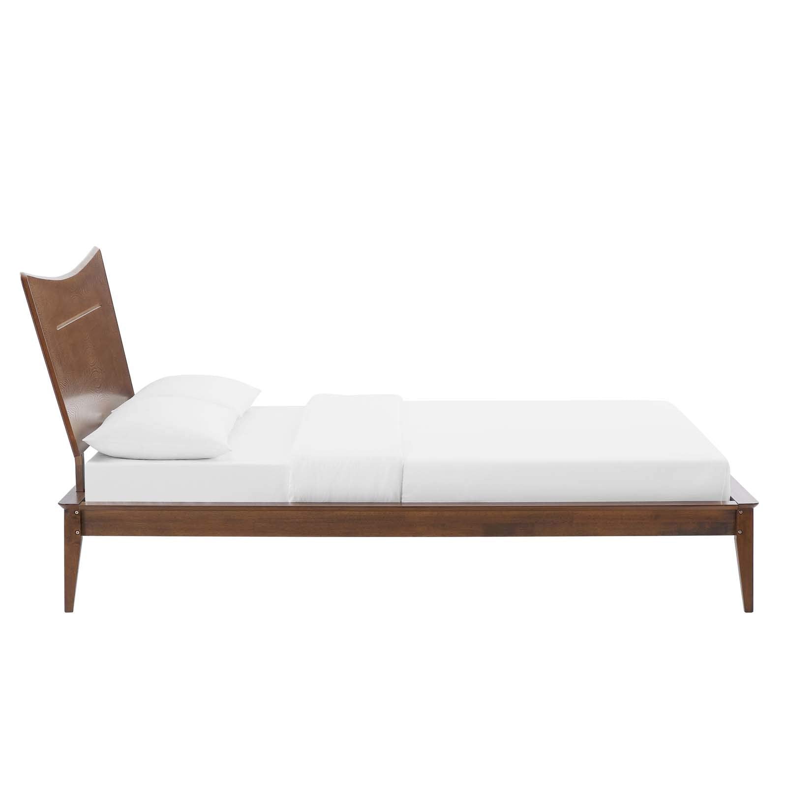 Modway Astra Full Wood Platform Bed In Walnut