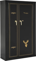 American Furniture Classics 916 Space Saver Metal Lockable Security Gun Safe, 16 Gun, Black, 1 Safe