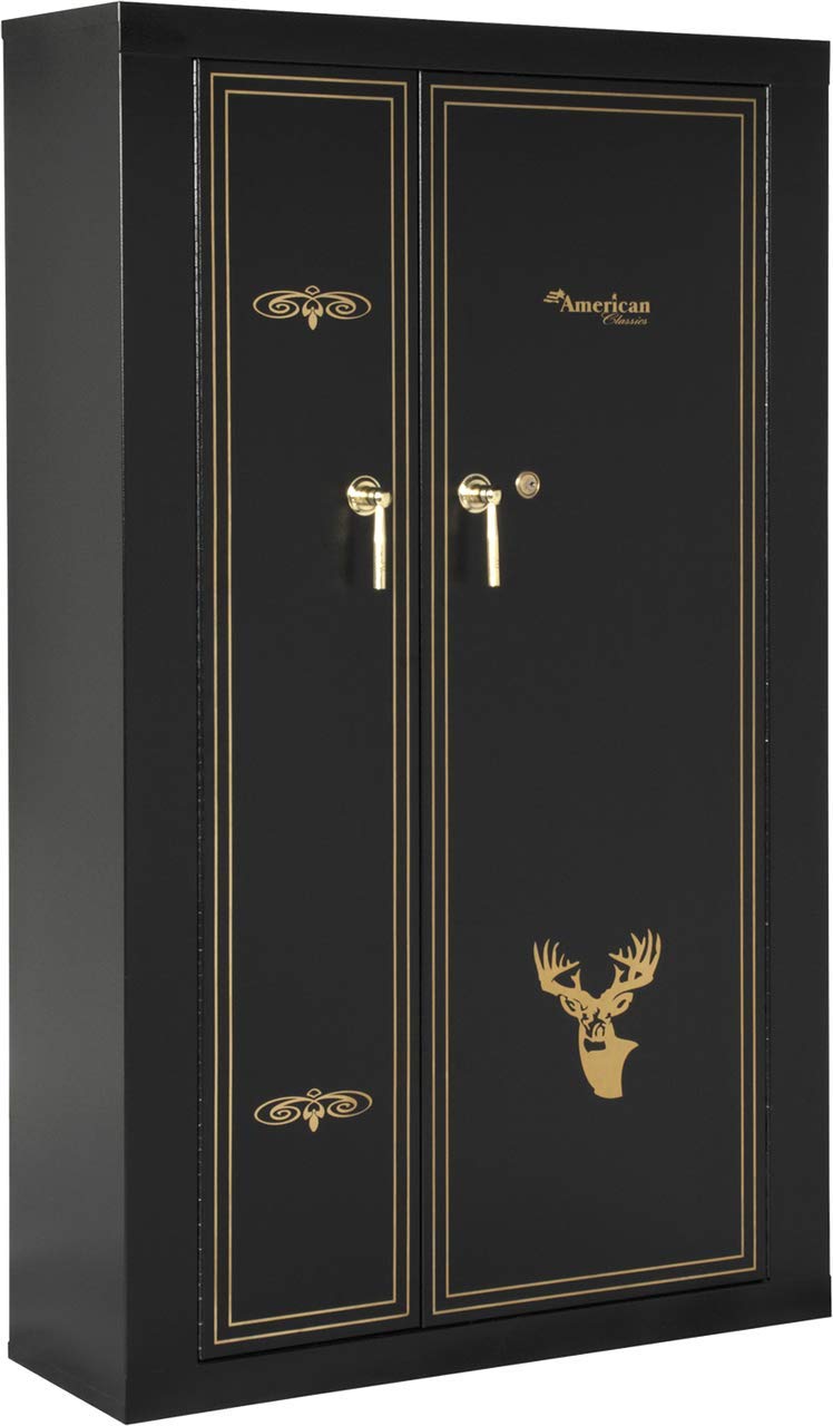American Furniture Classics 916 Space Saver Metal Lockable Security Gun Safe, 16 Gun, Black, 1 Safe